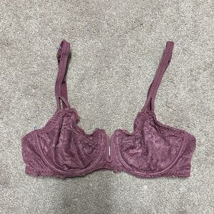 Auden Lace Underwire Bra in Mauve